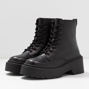 Top Shop Austin Leather Boots 36 5.5 NIB